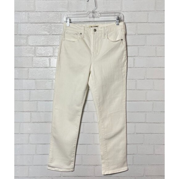 MADEWELL Jeans $128 Petite High-Rise Perfect Vintage Jean Tile White NE027 - Picture 1 of 9